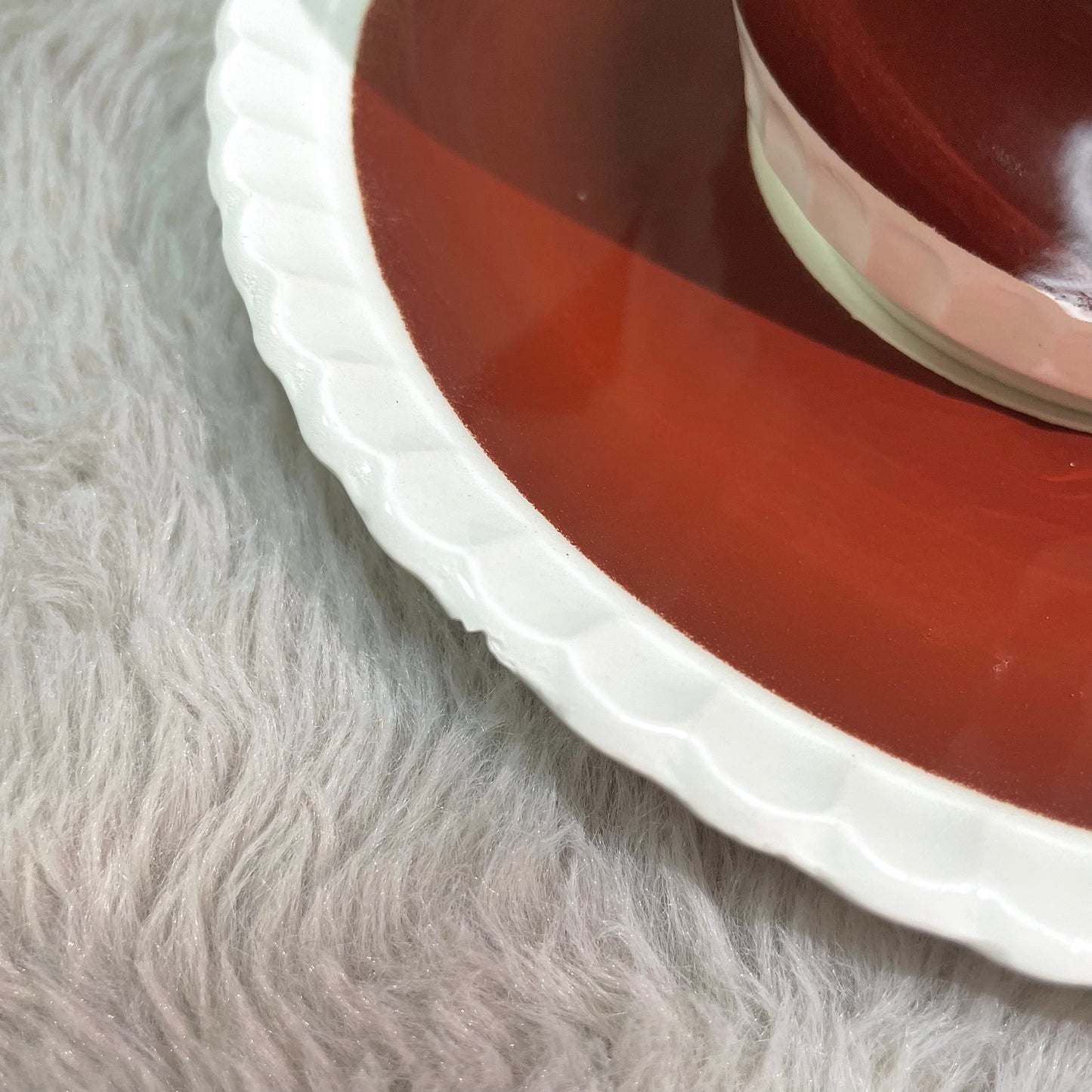 Chocolate colore cup & saucer
