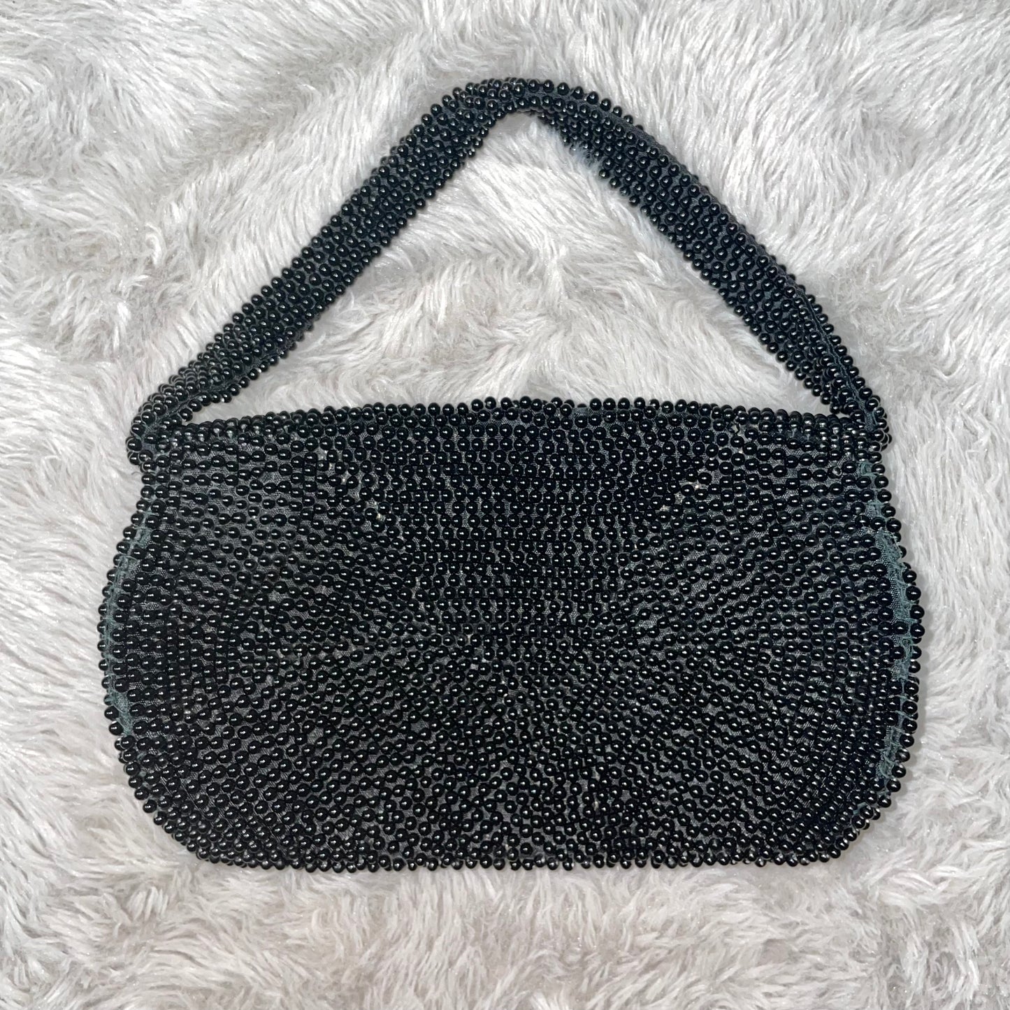 Black beaded handbag