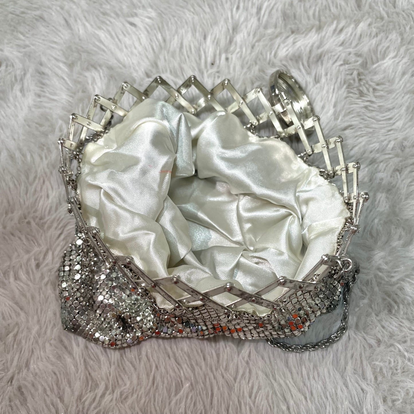 Silver mini bag