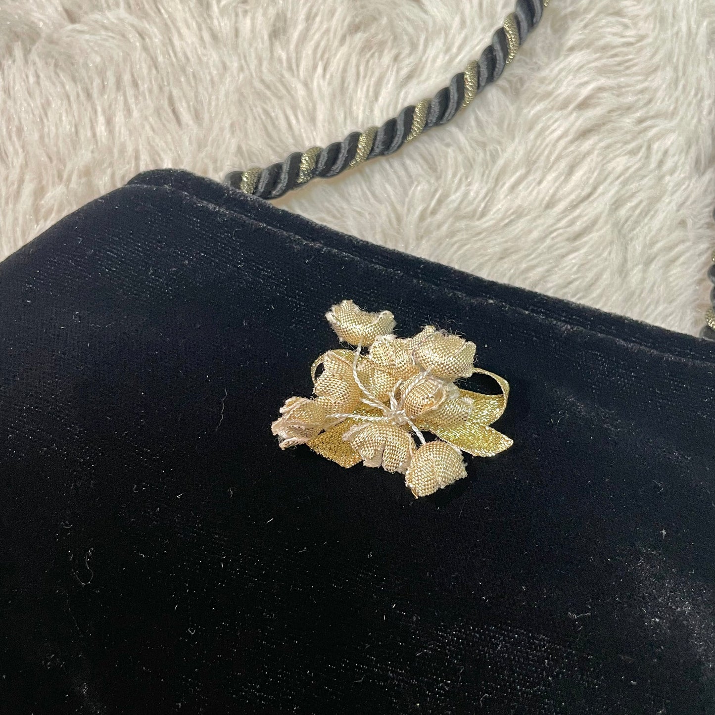 Black velour bag