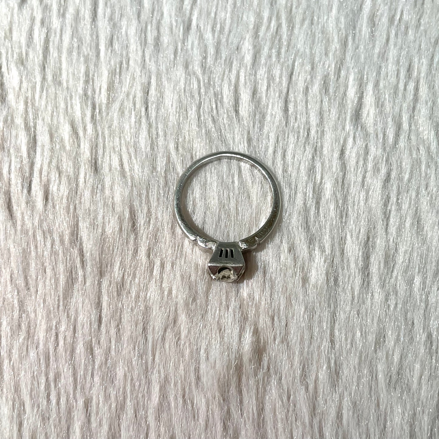 Square diamond style ring