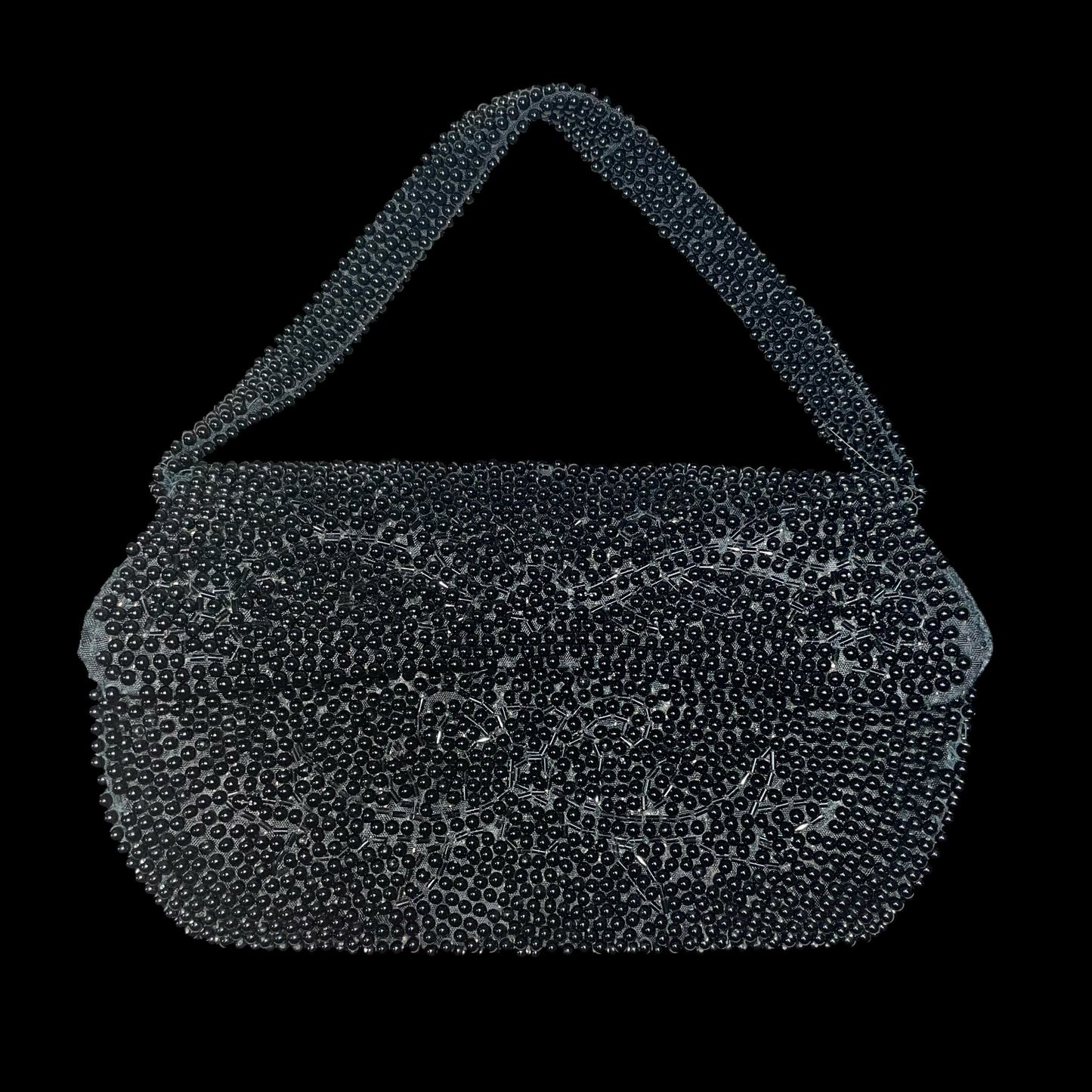 Black beaded handbag