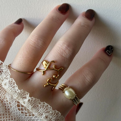 [ gold ] ivy ring [ free size ]