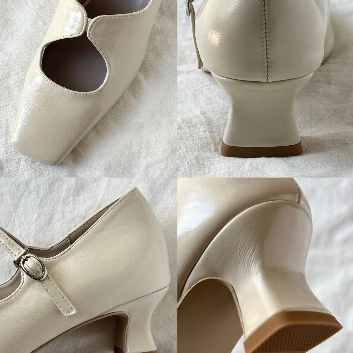 【Ivory】square toe maryjane pumps【サンプル品(返品不可)】