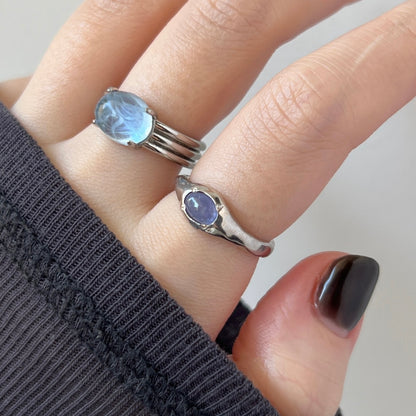 [ tanzanite ] pebble silver