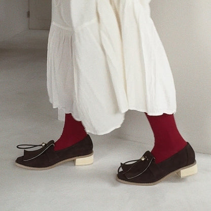 【Brown】suede flap loafer【サンプル品(返品不可)】