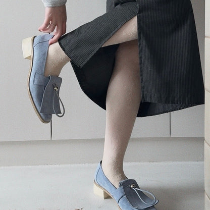【Blue】suede flap loafer【サンプル品(返品不可)】