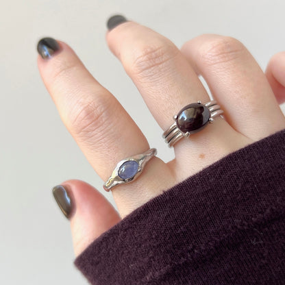 [ tanzanite ] pebble silver