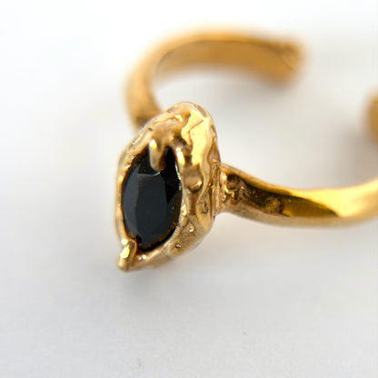[ black spinel ] marquis stone gold