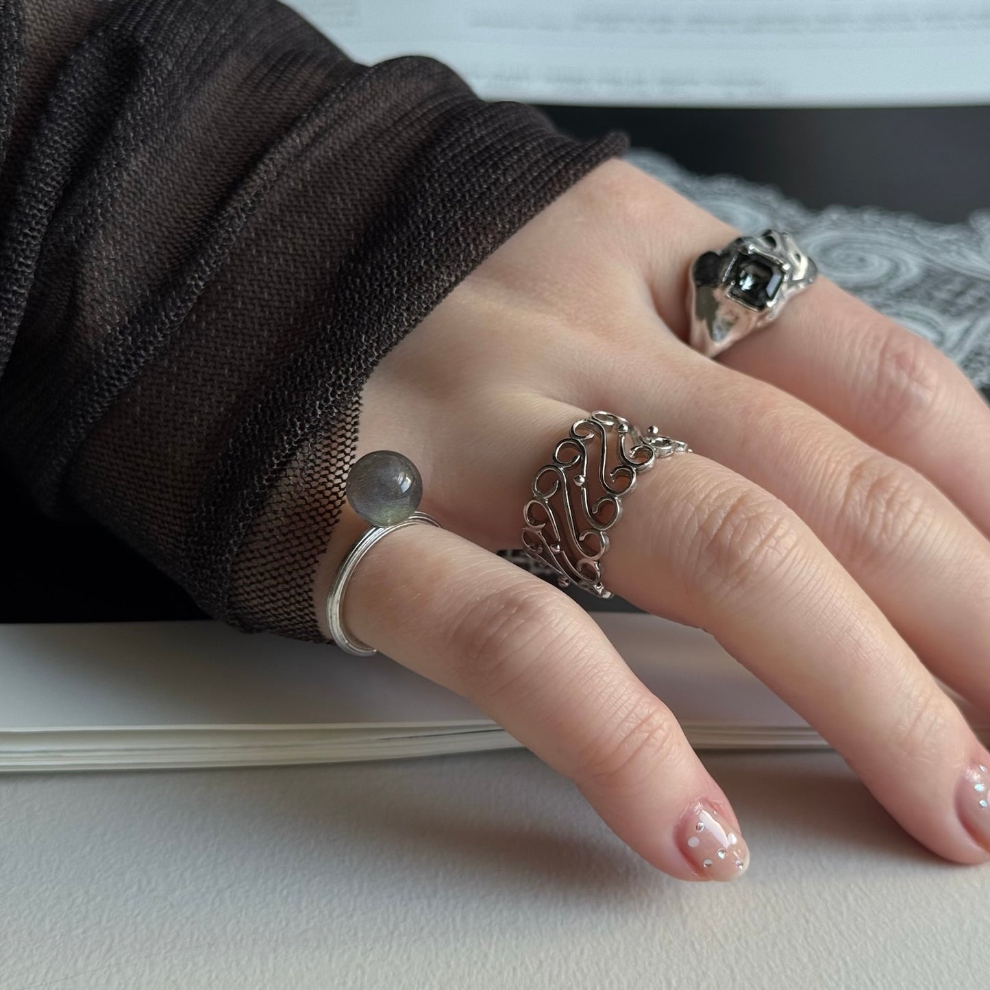 [ labradorite ] churros silver