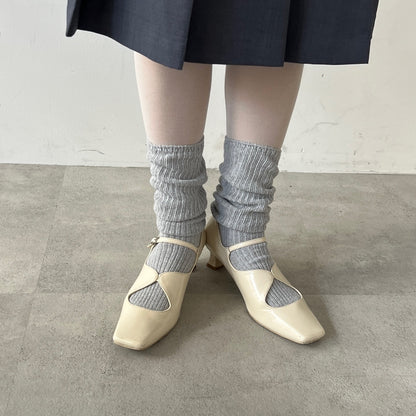 【Ivory】square toe maryjane pumps【サンプル品(返品不可)】