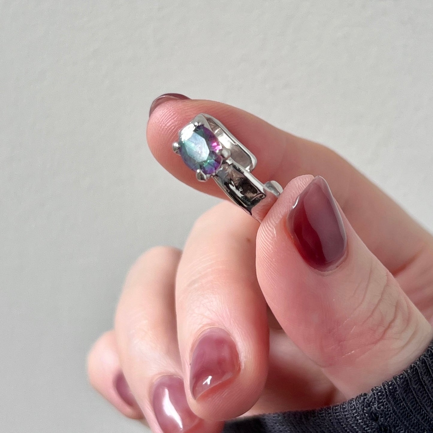 [ mystic quartz ] um silver ring [ free size ]