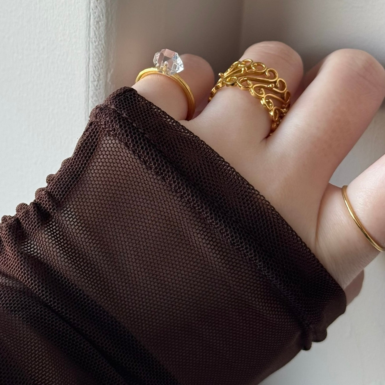 [ herkimer diamond ] churros gold