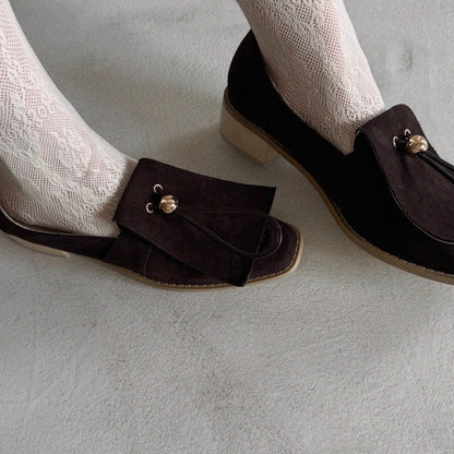 【Brown】suede flap loafer【サンプル品(返品不可)】