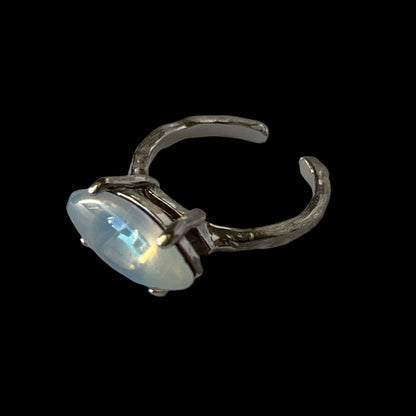 02. [ opal ] gem MARQUISE silver [ free size ]