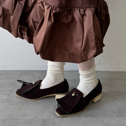 【Brown】suede flap loafer【サンプル品(返品不可)】