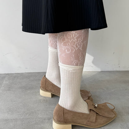 【Beige】suede flap loafer【サンプル品(返品不可)】