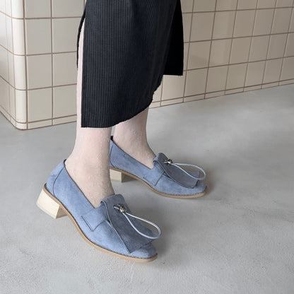【Blue】suede flap loafer【サンプル品(返品不可)】