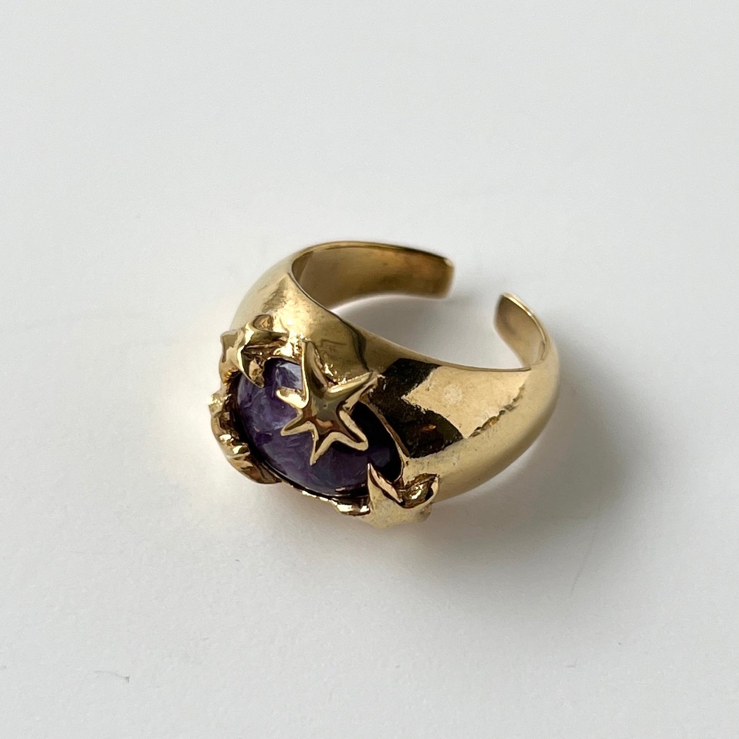 [ charoite ] twinkle ring gold