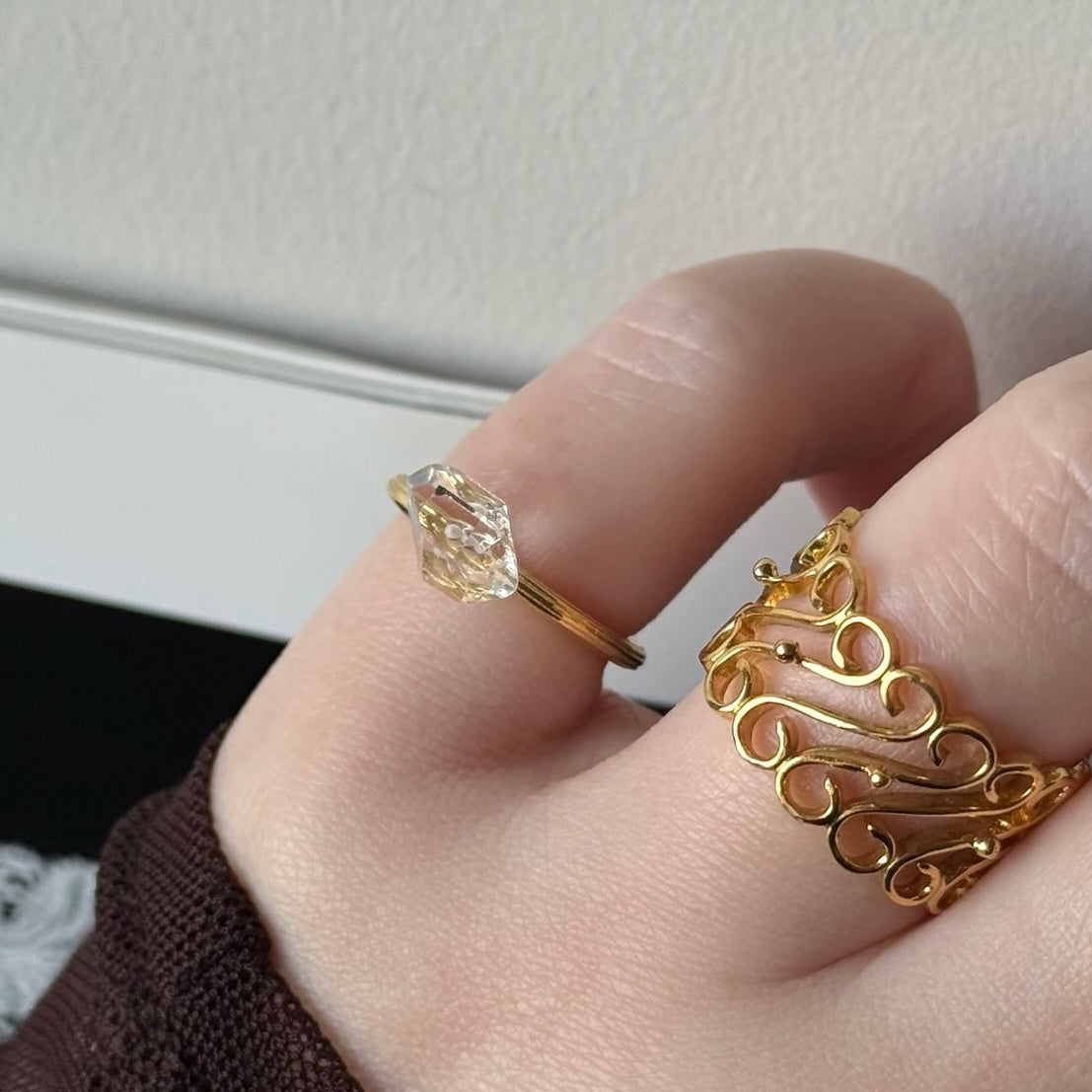 [ herkimer diamond ] churros gold