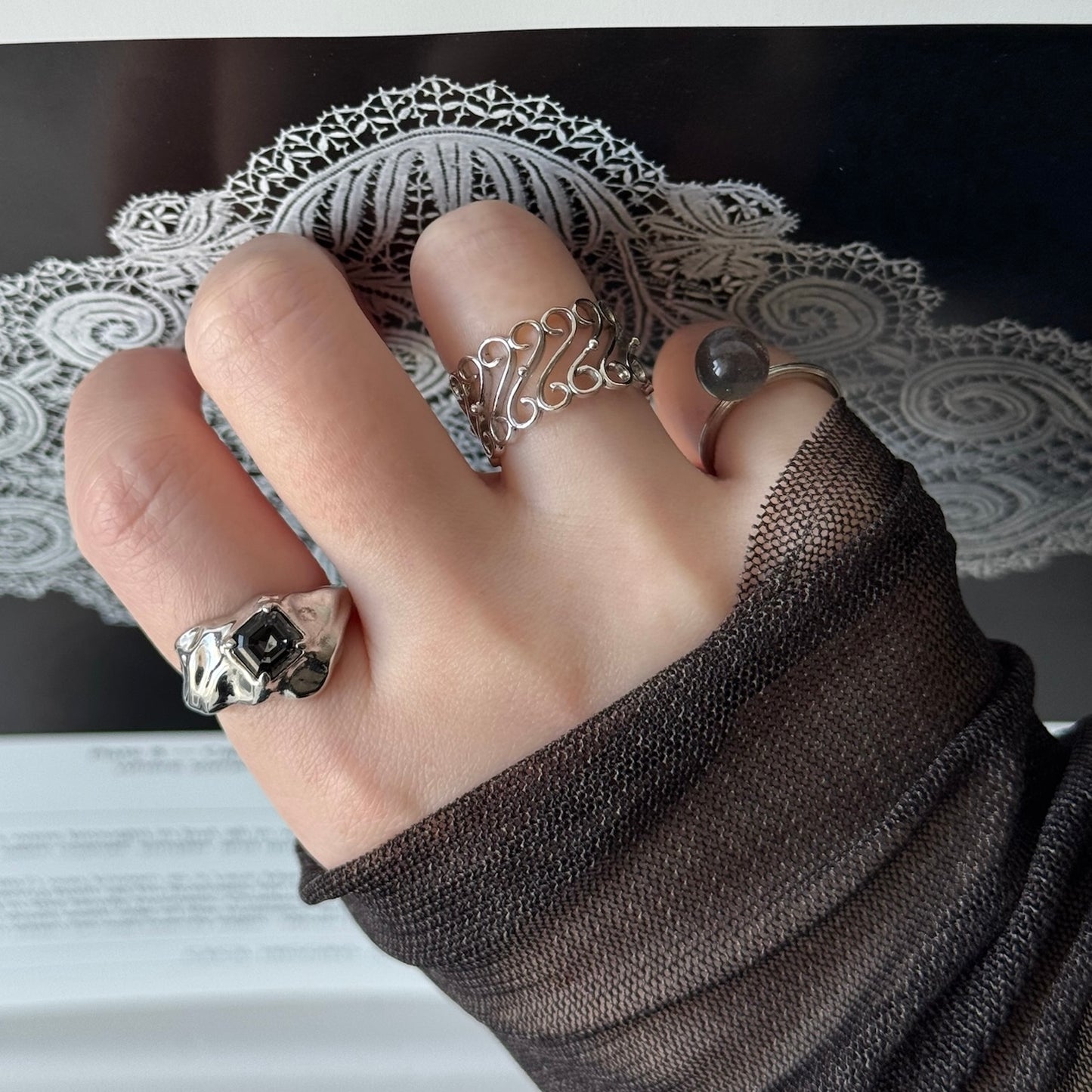 [ labradorite ] churros silver