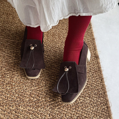 【Brown】suede flap loafer【サンプル品(返品不可)】