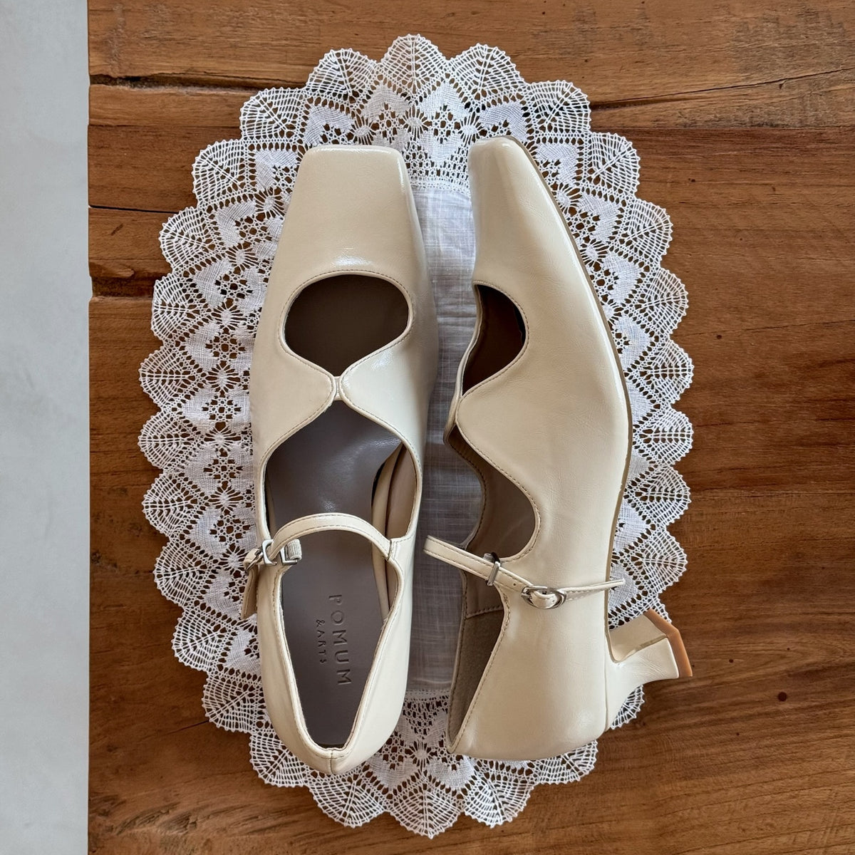【Ivory】square toe maryjane pumps【サンプル品(返品不可)】