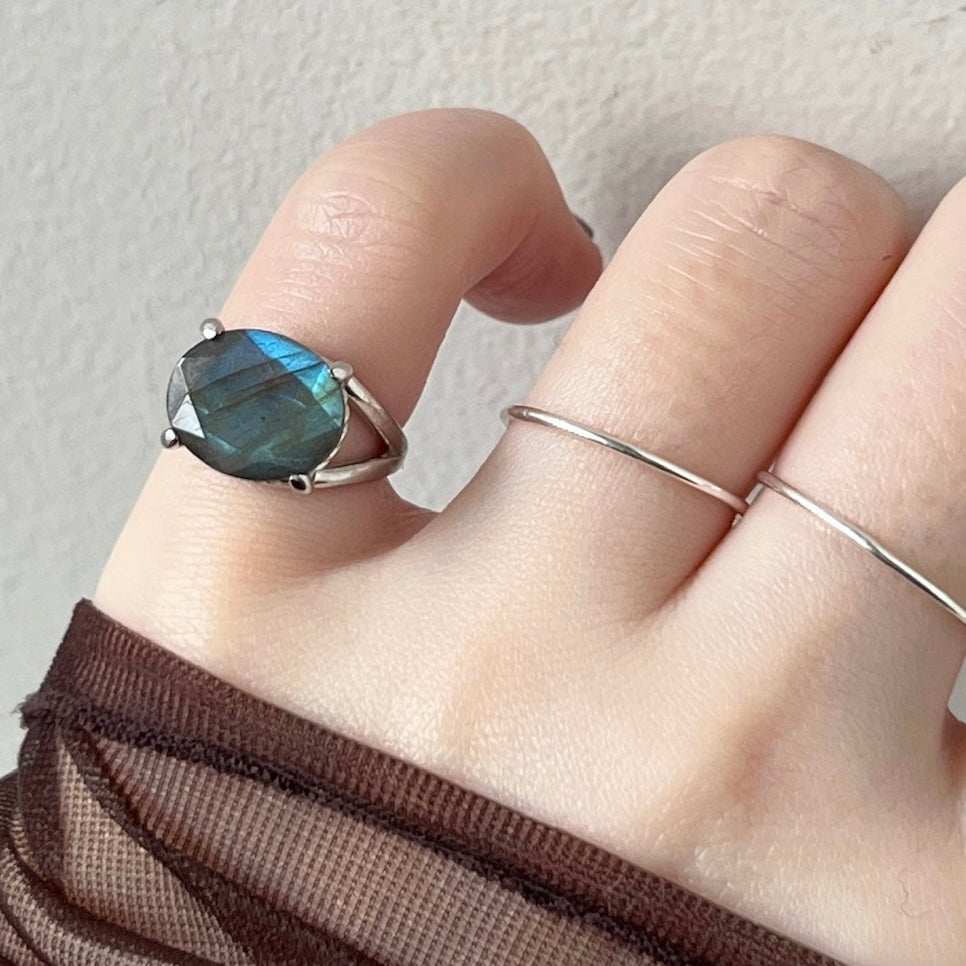 [ labradorite ] reine pinky silver