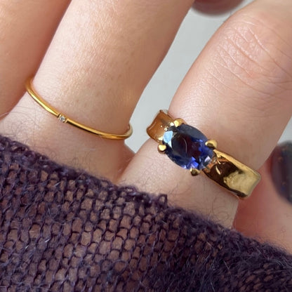 [ iolite ] um gold ring [ free size ]