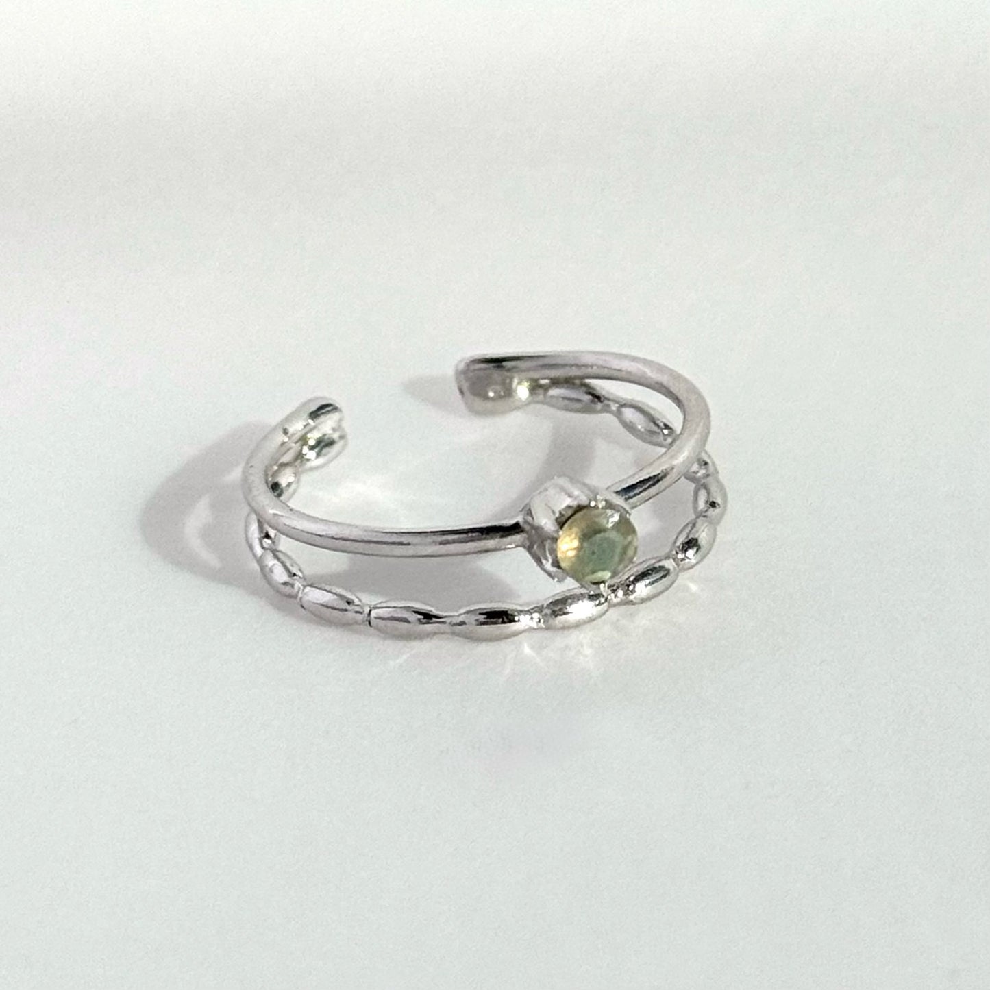 [ labradorite ] double chain silver [ free size ]