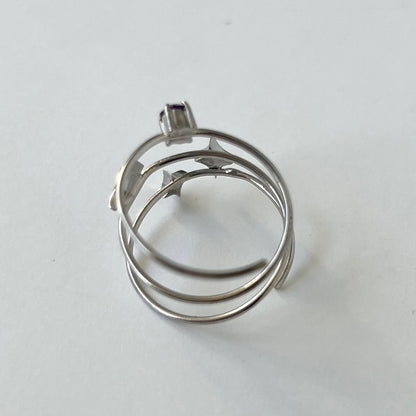 [ amethyst ] procyon silver [ free size ]