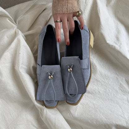 【Blue】suede flap loafer【サンプル品(返品不可)】