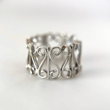 [ silver ] garden heart [ free size ]