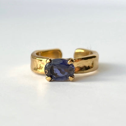 [ iolite ] um gold ring [ free size ]
