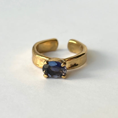 [ iolite ] um gold ring [ free size ]