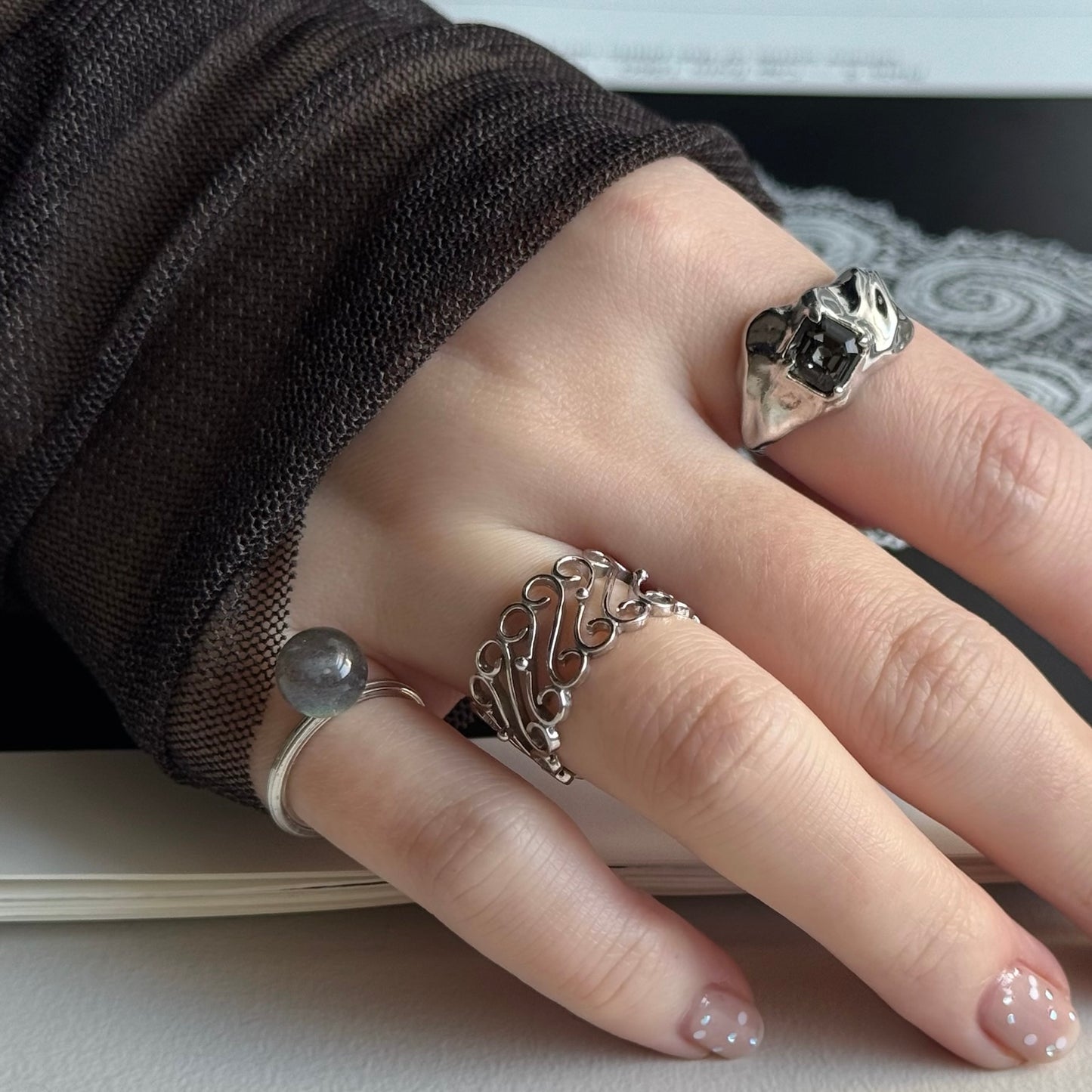 [ labradorite ] churros silver