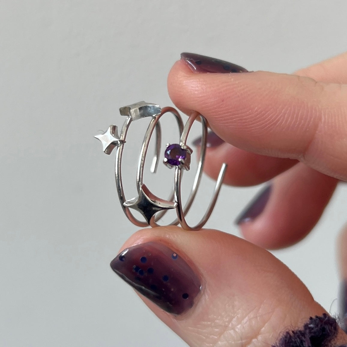 [ amethyst ] procyon silver [ free size ]