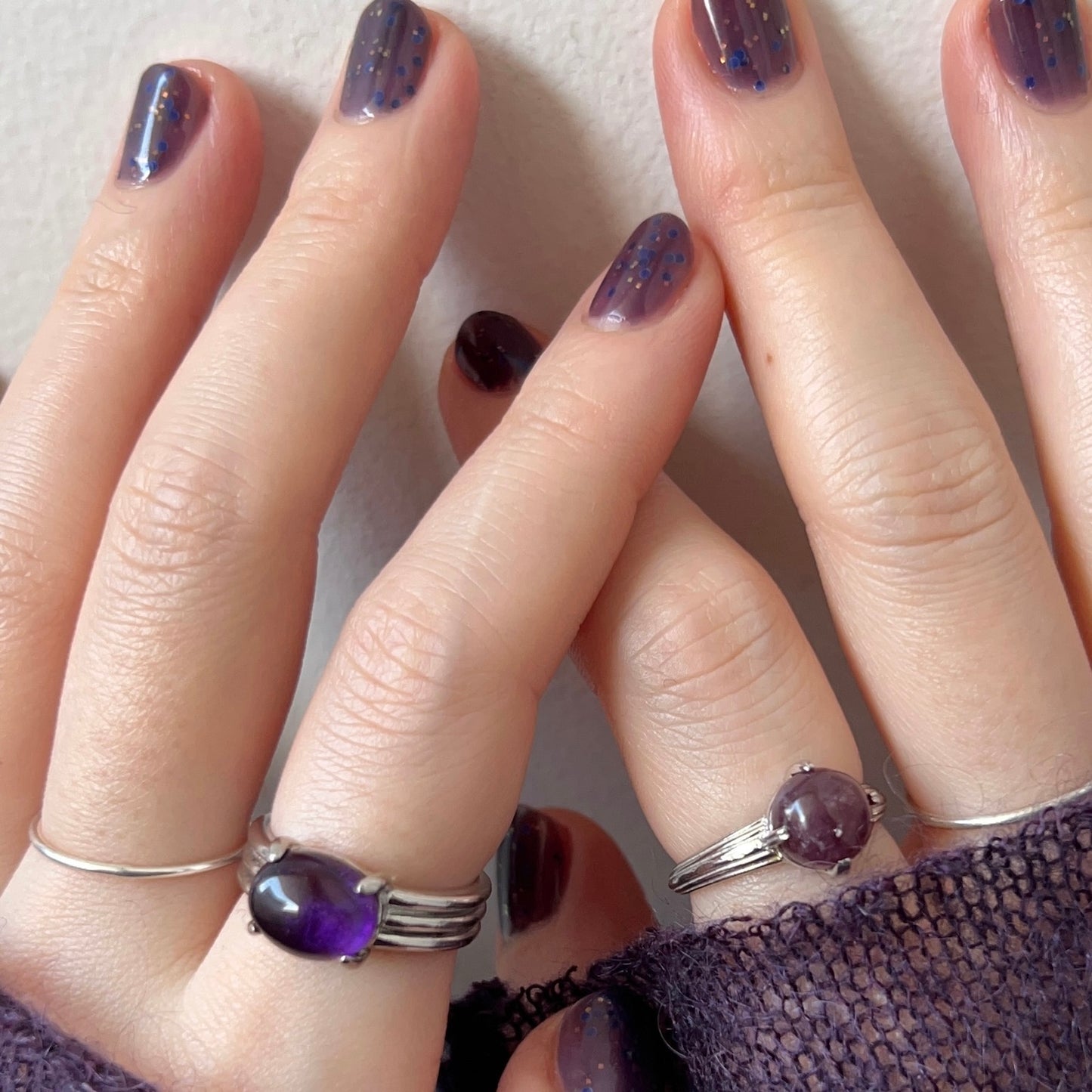 [ lepidolite ] croissant silver