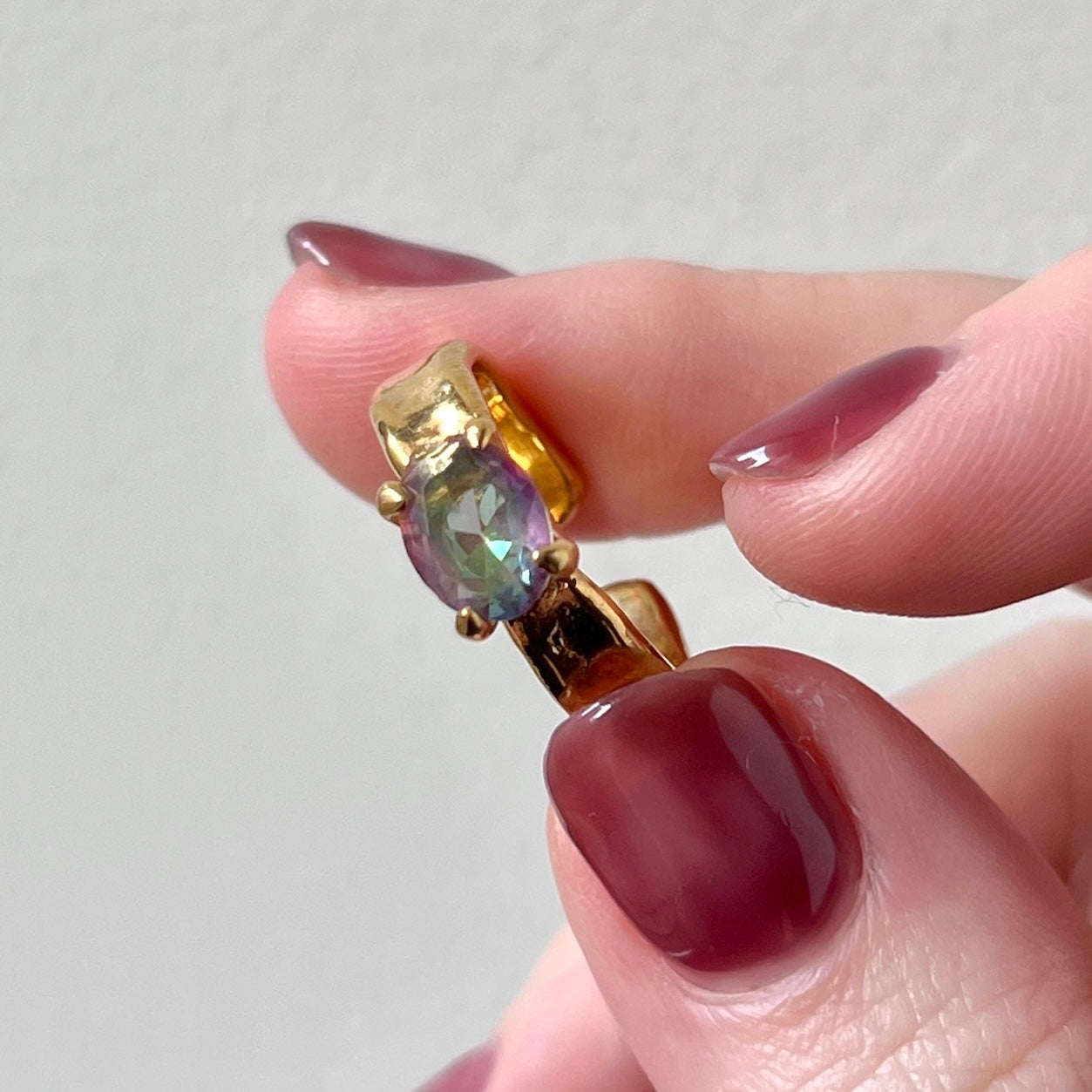 [ mystic quartz ] um gold ring [ free size ]