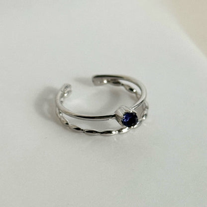 [ iolite ] double chain silver
