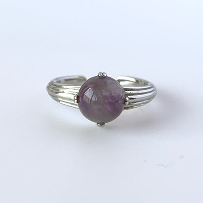 [ vine amethyst ] croissant silver