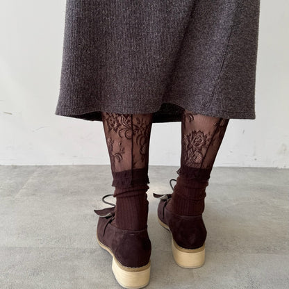 【Brown】suede flap loafer【サンプル品(返品不可)】