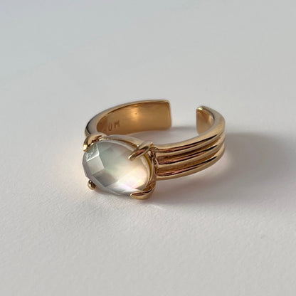 [ black shell (multi-faceted) ] trois gold