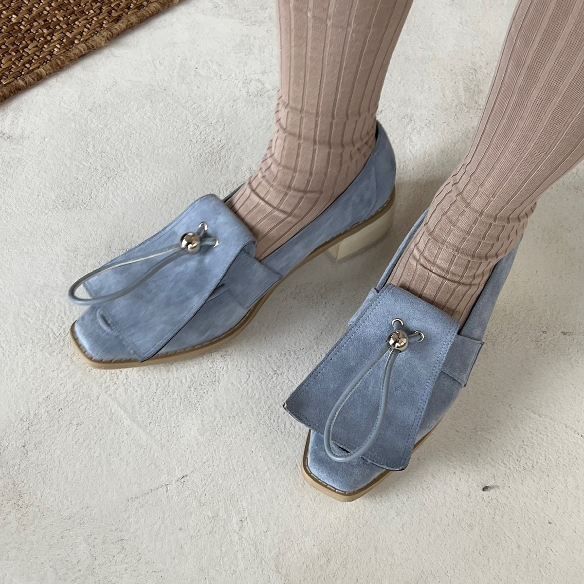 【Blue】suede flap loafer【サンプル品(返品不可)】