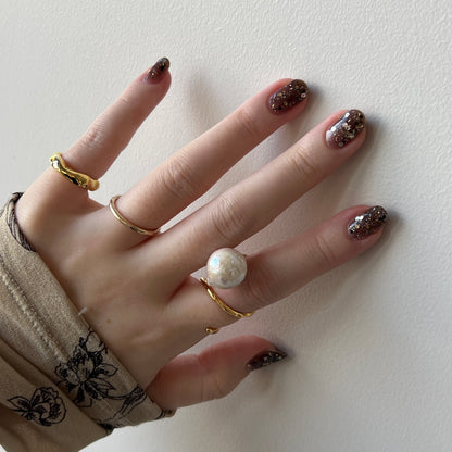 [ ✴︎12 ] oyster pearl mini ring