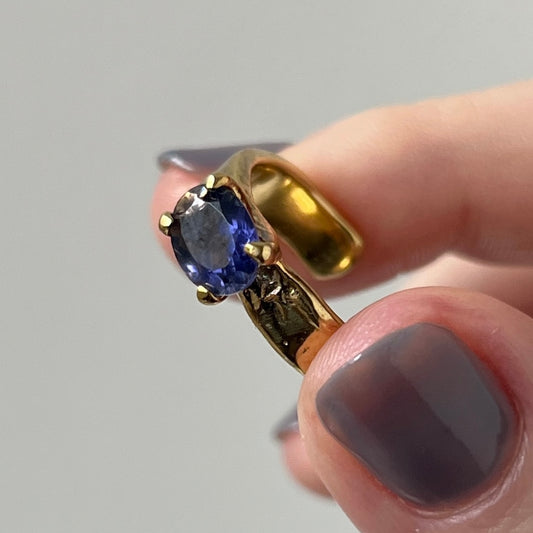 [ iolite ] um gold ring [ free size ]