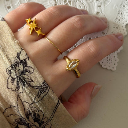 [ white topaz ] marquis stone gold