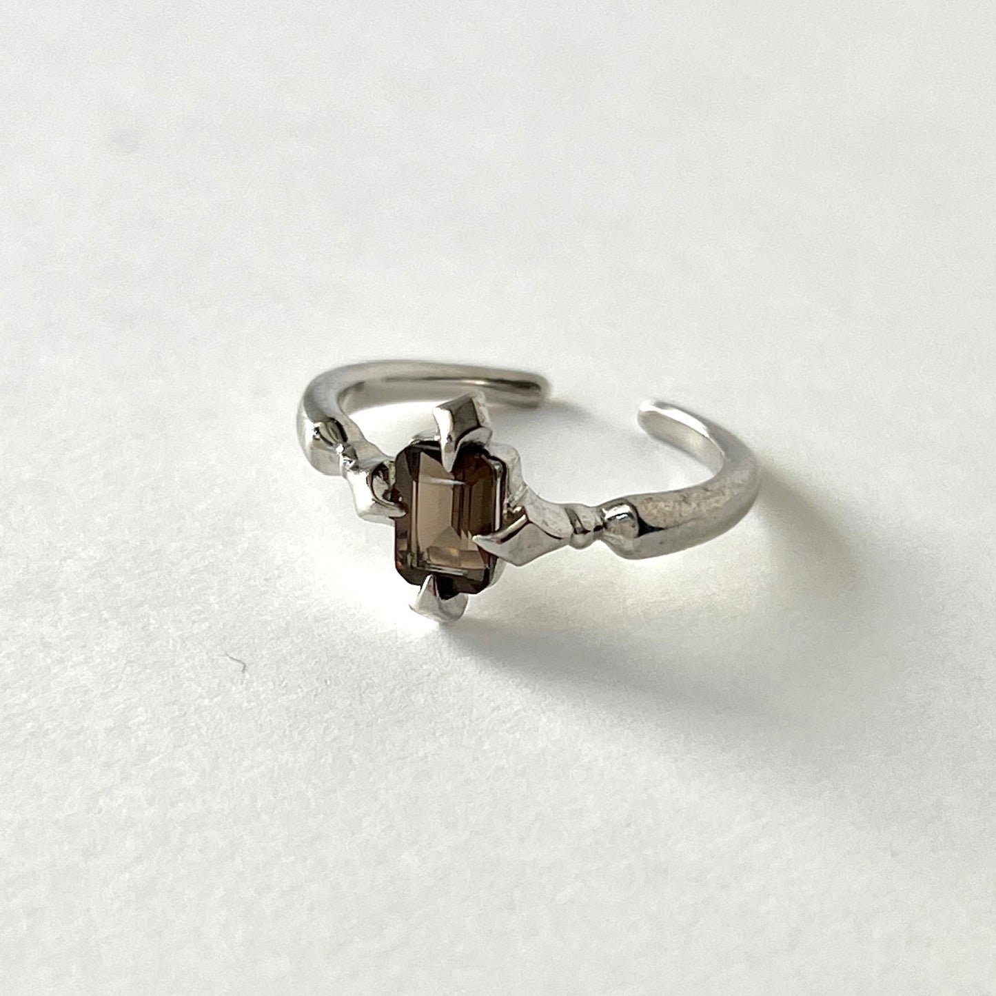 [ smoky quartz ] polaris silver