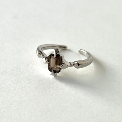 [ smoky quartz ] polaris silver
