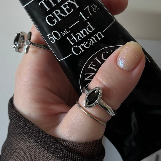 [ black spinel ] marquis stone silver